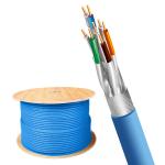 1000Ft CAT8 SFTP 22AWG Blue PVC Jacket 40Gbps High Speed Ethernet Cable