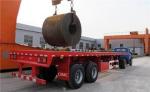 CIMC New 3-Axle Flatbed Skeleton Semi-Trailer Steel Container Truck with Wabco
