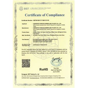 Hangzhou Paishun Rubber & Plastic Co., Ltd Certifications