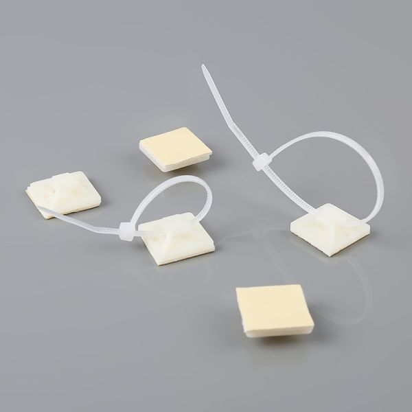 Nylon Cable Ties Mounts Self Adhesive Customized Size Eco Friendly