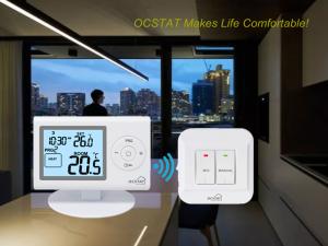 Wholesale Riseem White Color OEM / ODM Digital Programmable RF Room Thermostat for HVAC Systems from china suppliers