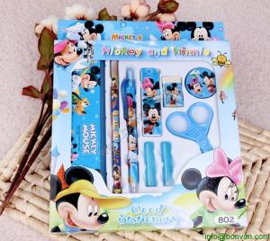 China promotional kids stationery set with pencil box scissor pencil rubber ruler sharpener on sale