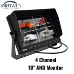 Black High Definition 4 Channel Car Monitor 7 "9" 10" Size Optional For A