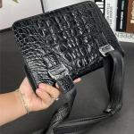 Authentic Crocodile Skin Men's Small Shoulder Bag Ultrathin Flap Purse Genuine