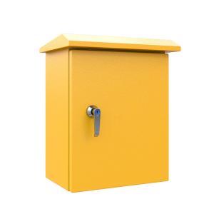 Wholesale Yellow Steel Electrical Enclosure Outdoor Power Supply Cable Distribution Box Waterproof from china suppliers