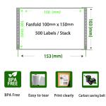 Set of 3: 4x6 Thermal Label Sticker for Printer Labels
