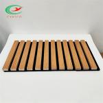 Odorless Fireproof Sound Panels For Walls , Nontoxic Grooved Wooden Acoustic