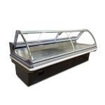 Front Flip Butcher Shop Cooked Food Display Refrigerator With Back Sliding Glass