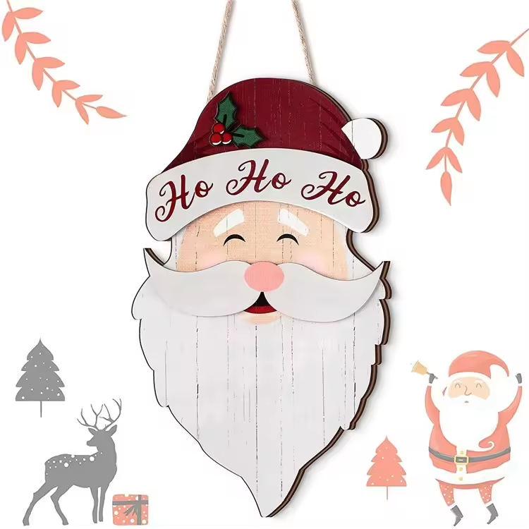 Hot selling wooden Christmas wall decorations Country farmhouse decorations