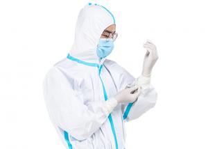 China White Microporous Medical Scrub Suits Disposable Coverall With Hood Anti Virus Suits on sale