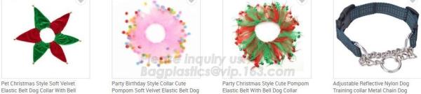 DOG ACCESSORIES, DOG PARTY BIRTHDAY COLLAR CUTE, METAL CHAIN DOG, PET BOOTIES,