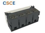 Tab Up Down Female 8P8C Stacked RJ45 Connectors