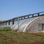Aquaculture Double Arch Beam Sunlight Greenhouse with Snow Vibrator in Heavy