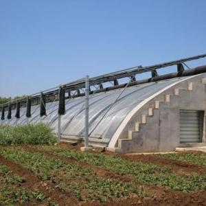 Wholesale Aquaculture Double Arch Beam Sunlight Greenhouse with Snow Vibrator in Heavy Snow Area from china suppliers