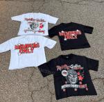1000 Custom Cotton Round Neck Hip Hop Graphic Tshirt Y2k 3d Print Acid Wash