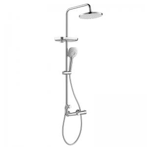 China Wall Mounted Thermostatic Hand Shower Mixer Set Chrome Shower System on sale