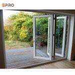 Custom Aluminum Folding Sliding Door Balcony Commercial Foldable Glass Door