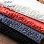 Custom Puff Print Boxy Thick Collar Soft Sublimation Shirts Heavyweigh