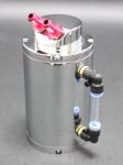 Universal Chrome Round Shape Oil Catch Tank With 2 Bigger Fittings Replacement