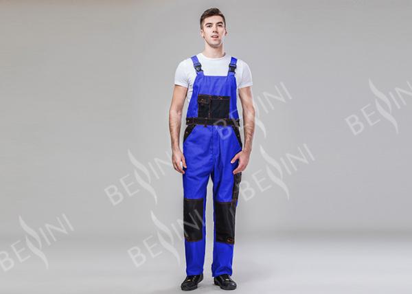 Durable Comfortable Mens Safety Work Clothes Multi - Color Multi - Pocket Bib