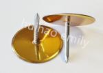 38mm Galvanized Steel Duct Liner Cup Head Pins With Gold Paper