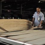 Natural Okoume Wood Veneer Specially Crotch Grain Slip Match Service For Hotel