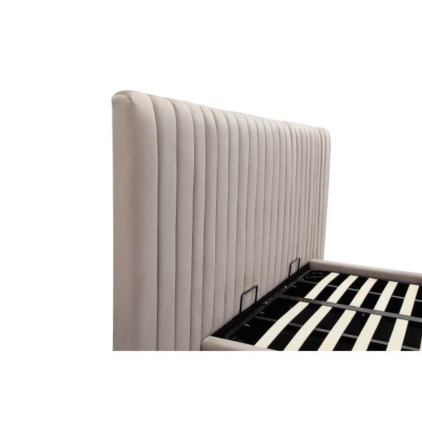 Practical Ottoman Plush Velvet Bed , Breathable Space Saving Furniture Bed