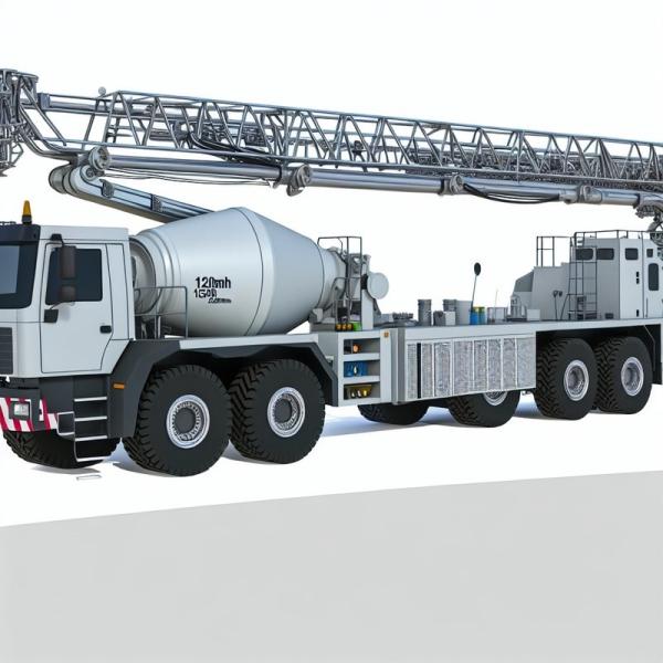 120m3/H 1540mm Height Concrete Boom Truck HB37V 5 Section 228KW