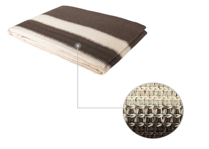 HDPE Balcony Shade Net With Color Strip For Courtyard And Garden