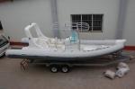 Double Bottom Offshore Inflatable Boats With Motor Fast Response Rough Weather