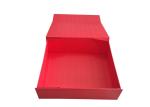 Red Magnetic Foldable Gift Boxes Hot Foil Black Logo For Clothes Packaging