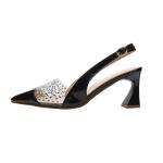 3668-7 Korean Fashion Pointed Shallow Mouth High Heels Rhinestone Net Red Thin