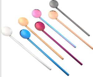 Wholesale Food Grade Reusable Stainless Steel Straws With Spoon Customized Size from china suppliers