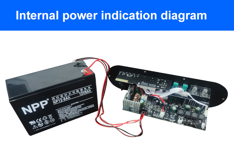 D1200 2.0 Channel 50W+50W BT Digital Amplifier Board 12V Rechargeable Subwoofer for Car Home DJ Use"