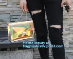 Fashion PVC Tote Bag Shoulder Handbag Transparent PVC Beach Bag, Fashion