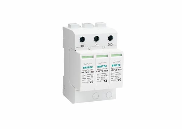 1000VDC 3P Solar Photovoltaic Surge Protection PV System SPD 35mm Din Rail