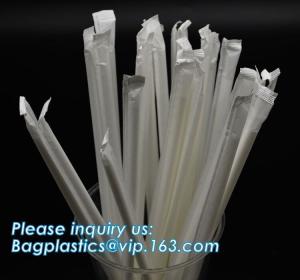 Wholesale Biodegradable and compostable food grade PLA plastic drinking straw, individual pack,Eco-friendly biodegradable plastic from china suppliers