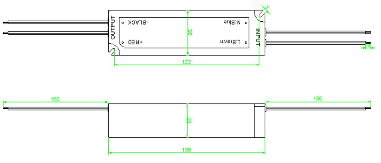 20W 830mA Strip Light LED Driver 24V Plastic Case For Cooler