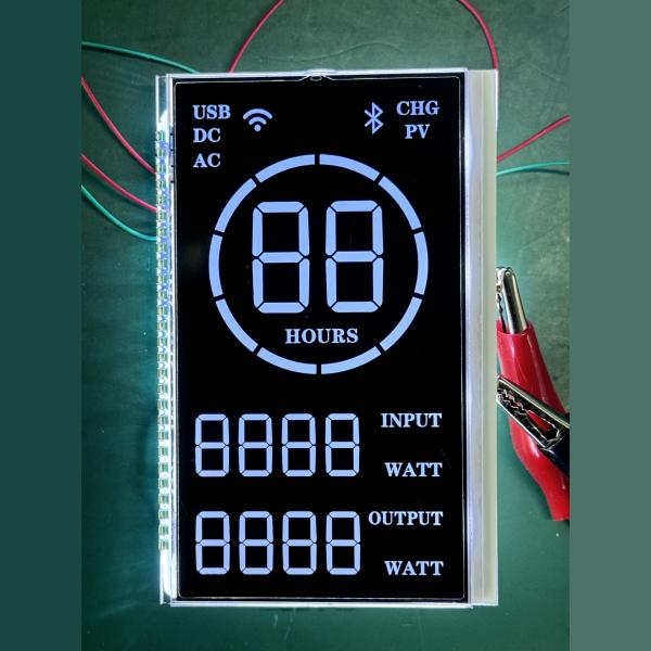 7 Segment VA Black LCD Customization Negative Display 5V 27PIN