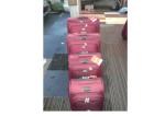 600D Twill Fabric Eva Trolley Luggage Suitcase Soft Case With 2 Big Wheels