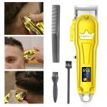 Stainless Blade Cordless Hair Trimmer Led Display All Metal Usb Rechargeable