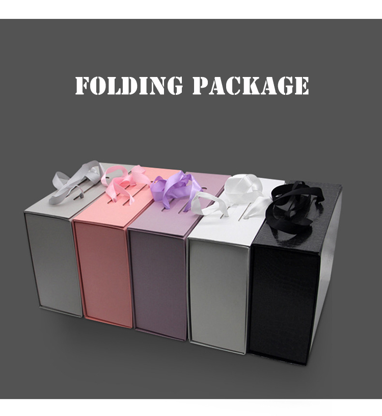 Cardboard Customized Gift BoxesLarge Square Flat Pack Folding Magnetic Boxes