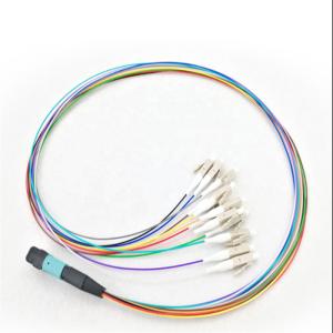 Wholesale 0.3M MTP to LC 12 core ribbon fiber 0.9mm 12 color fanout Patch Cord from china suppliers