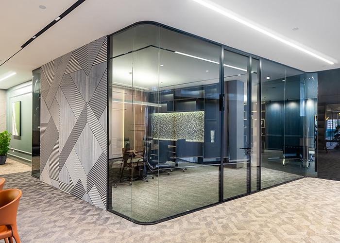 Transparency Glass Thickness 10mm Office Partition Walls Future-Proof
