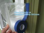 Indoor crepe paper taped Masking Film, tape prefold masking film with hand