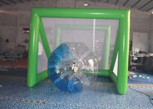 Wholesale Green 0.55mm PVC tarpaulin Inflatable sports games Arch Football Goal / Soccar Gate Games from china suppliers