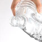 Hot Stamping Industrial Beverage Glass Bottle with Glass Stopper Cap