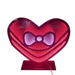Christmas Love LED Light Acrylic Magic Mirror Abyssal Infinite Mirror for Power