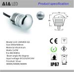 3W waterproof IP67 CREE LED underground lamps /led step light led stair for