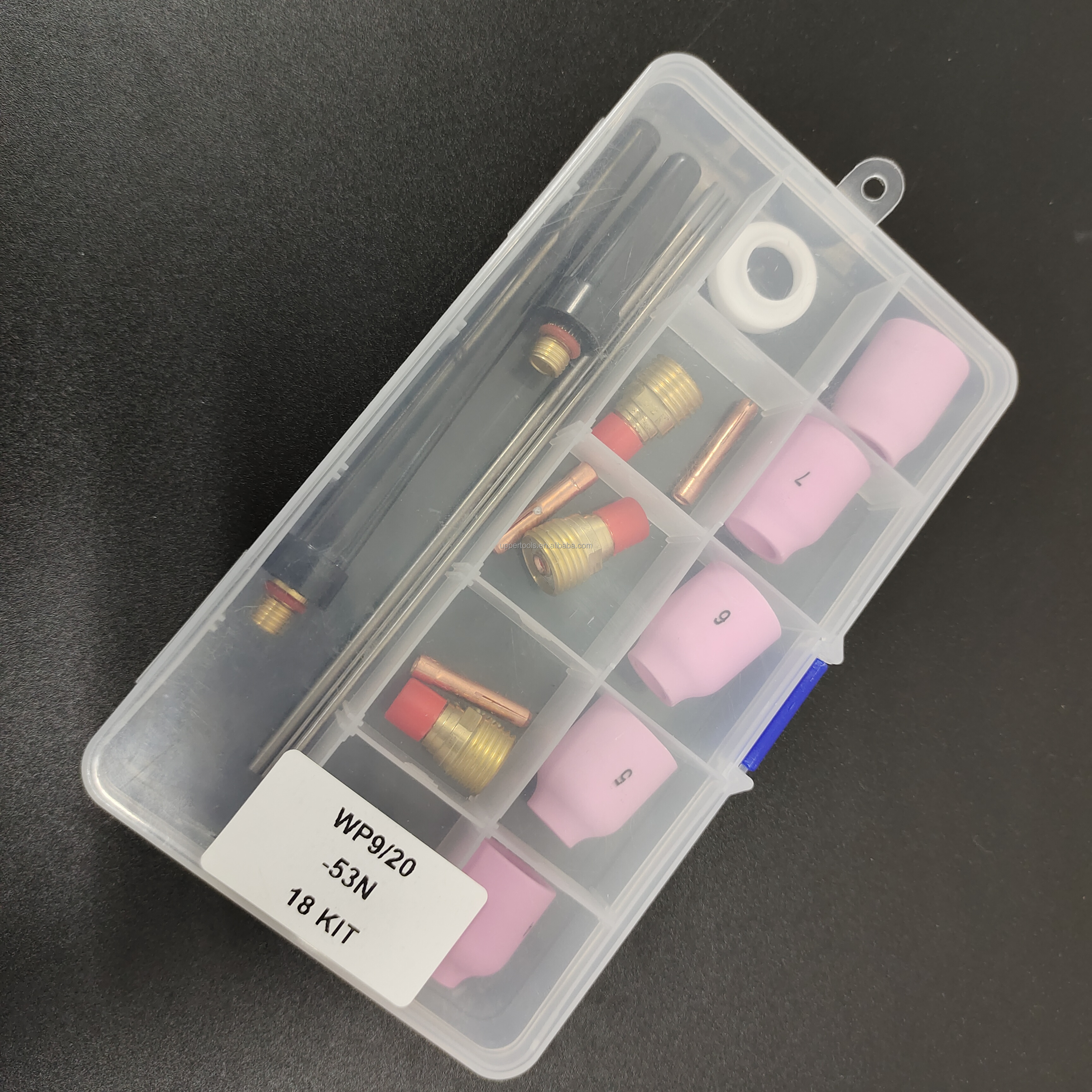 18pcs Alumina Nozzle Collet Body Electrode Insulator TIG Welding Torch Consumables Kit
